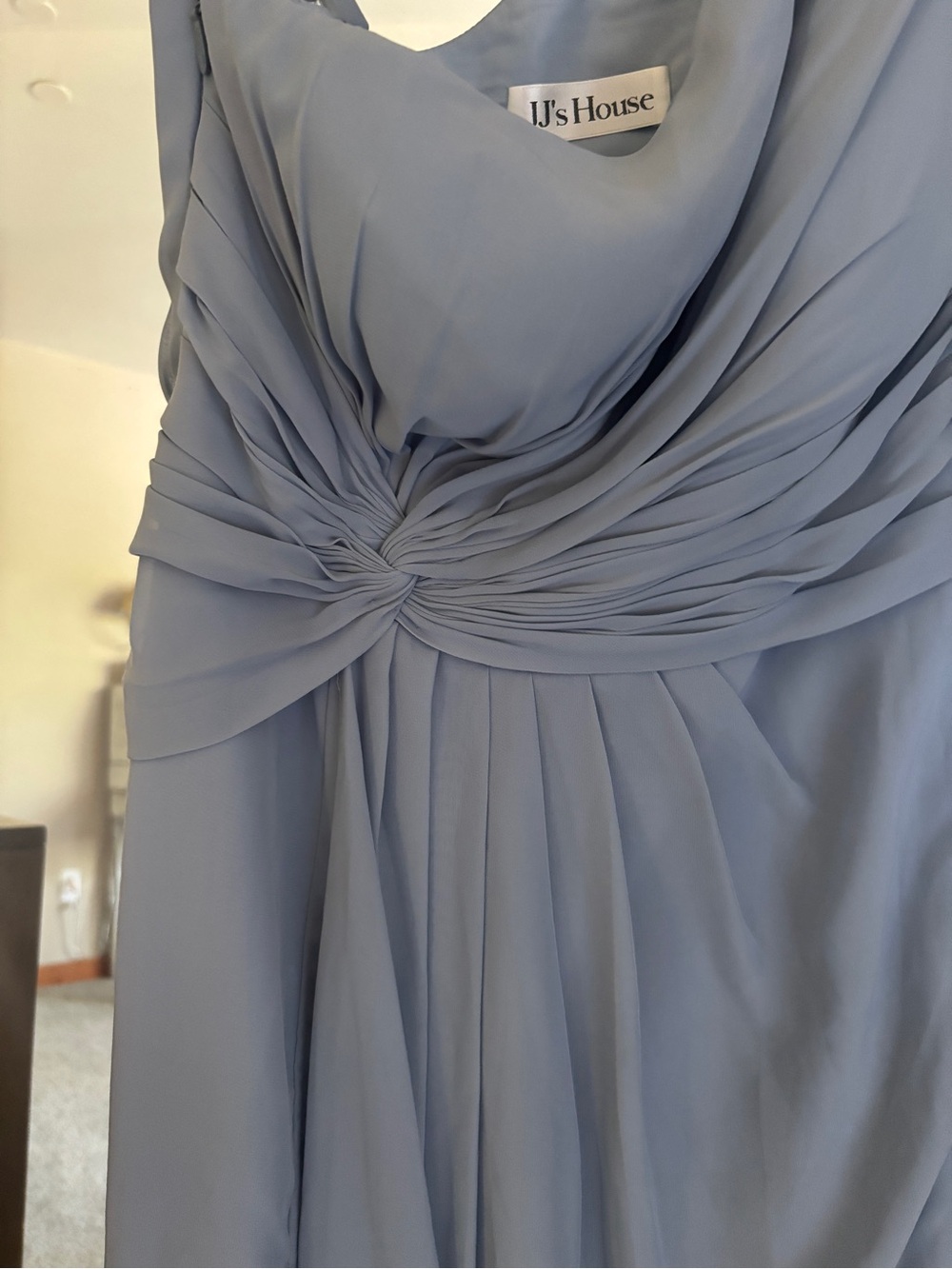 NWT JJ's House Faryn
Dusty Blue A-line One Shoulder Ruffle Chiffon - Picture 4 of 11